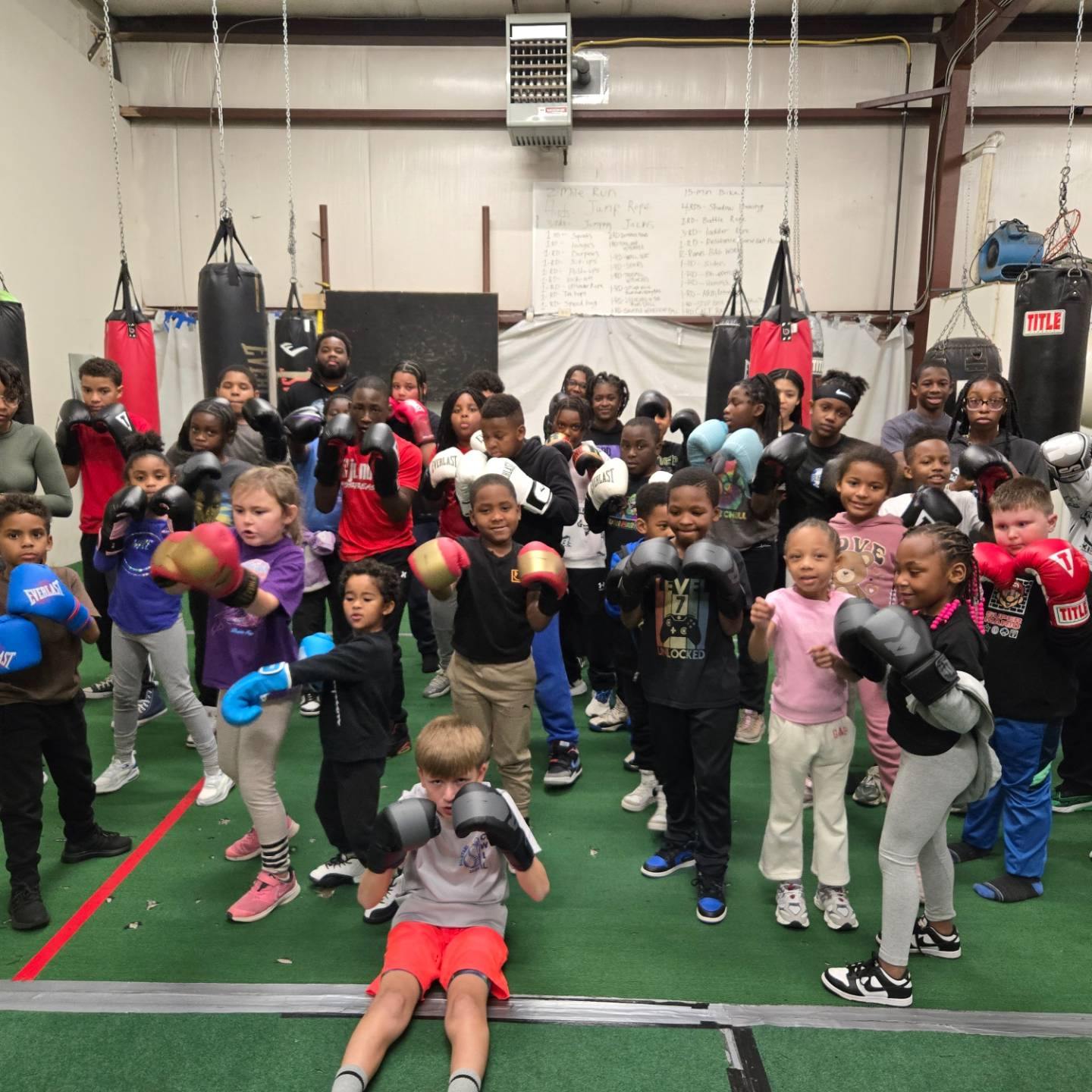 Kids boxing class at First State Boxing in Camden, DE — serving Dover and central Delaware